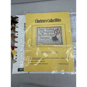 Cross Stitch Kit Dust Testing Humor Started OOP VTG Charlette’s Collectibles